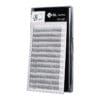 BL Lashes 5D pre-made volume lash extensions in B curl, 0.07 mm thickness and 11 mm length, arranged in rows inside a clear case.