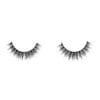 AW-MR-3D-025_Close-up Pair of black false eyelashes with a soft 3D volume effect, wispy fibres, and a curved lash band on a white background.