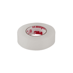 3M Transpore transparent medical tape roll for securing under-eye pads and protecting the skin during professional eyelash extension treatments.