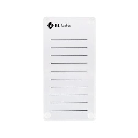 LASH HOLDER_Large BL Lashes lash holder palette with multiple guide lines for organising eyelash extension strips, shown on a white background.