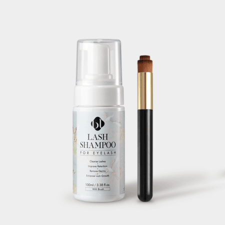 Lash shampoo_100ml_grey BL Lashes Lash shampoo 100ml – product photo on grey background