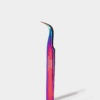 Rainbow Tweezers - S 1 BL Lashes Rainbow Lash eyelash extension tray – product photo on grey background