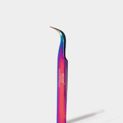 Rainbow Tweezers - S 1 BL Lashes Rainbow Lash eyelash extension tray – product photo on grey background