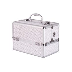 Beauty Case Silver-Glitter – valise beauté à 4 compartiments (26.7 × 16.5 × 19 cm)
