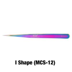 Pincette Vetus Rainbow droite (forme I) – pincette pour extensions de cils