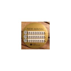 Cils avec cristaux Swarovski argentés – 3 rangées de cils bijoux (0.15)