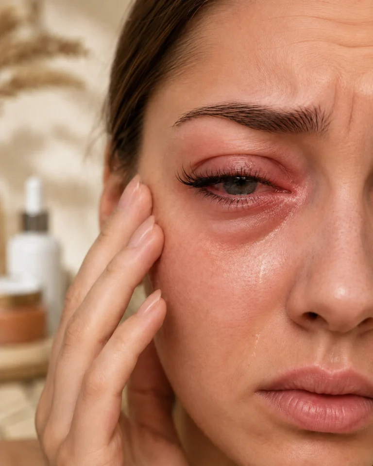 Allergische Reaktion auf Wimpernkleber