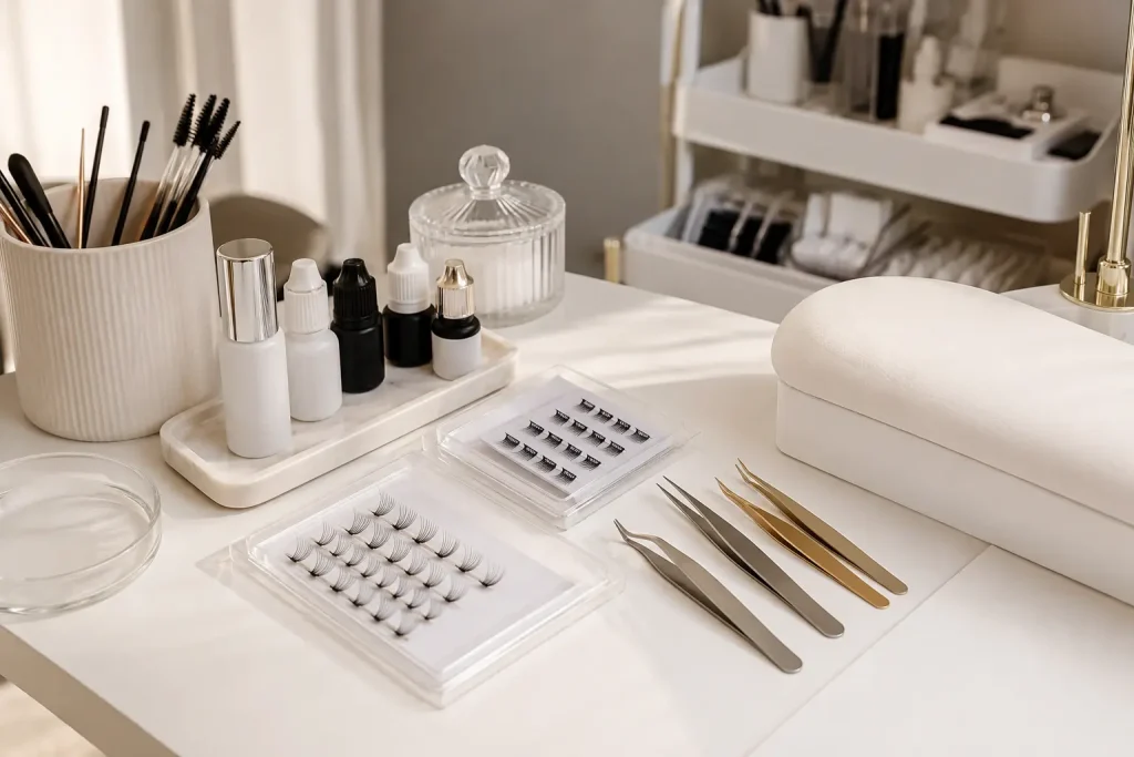 professioneller-wimpernstylist-arbeitsplatz