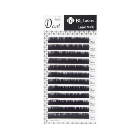 laser-lashes-volume-d-curl-007-11mm.webp BL Lashes Laser Lashes Volume Schwarz, D-Curl, 0.07 mm, 11 mm – 12-reihiges Tray