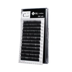 BL Lashes Laser Silk Plus Wimpern Schwarz, C-Curl,10 mm – 12-reihiges Tray