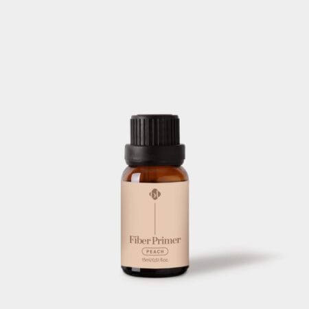 BL Lashes Fiber Primer Peach 15 ml – product photo on grey background
